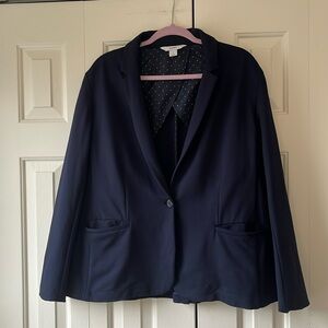 Old Navy Women’s Navy Ponte Knit Blazer